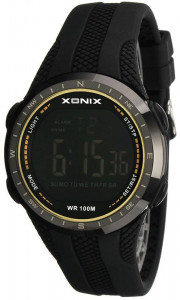 Uniwersalny Sportowy Zegarek Xonix - Wodoodporny, Wielofunkcyjny  - Data, Alarm, Stoper, Timer, Druga Strefa Czasowa - Pudełko