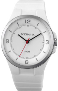 Zegarek Wodoszczelny 100m XONIX - Antyalergiczny - Damski / Dziewczęcy - Analogowy - Biały