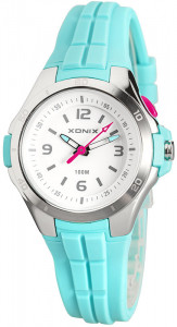 Mały Zegarek Wskazówkowy XONIX - Wskazówkowy z Podświetlaną Tarczą - Dziecięcy / Damski - Wodoszczelny 100m