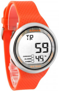 Pomarańczowy Ultralekki Zegarek Sportowy XONIX Cyborg - Uniwersalny - Stoper, Alarm, Timer, Wodoszczelność 100M