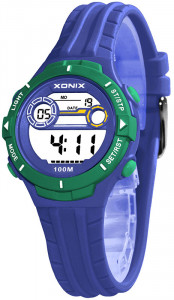 Mały Cyfrowy Zegarek XONIX - Dla Dziewczynki i Chłopca / Damski - Wodoszczelny 100m - Sportowy - Wielofunkcyjny - Granatowy