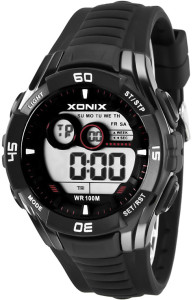 Zegarek Sportowy XONIX - Męski I Dla Chłopaka - Stoper, Timer, Drugi Czas, Alarm, WR100M - Czarny