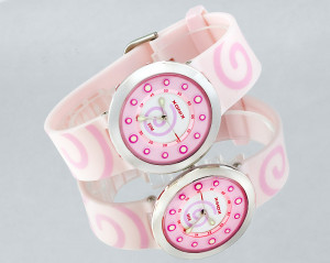 Różowy Zegarek XONIX - Damski I Dla Dziewczynki - Ozdobiony Spiralami - Wodoodporny WR50m