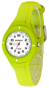Malutki Zegarek Wskazówkowy Xonix Z Podświetleniem, Wodoodporny, Dla Dziewczynki - Zielony