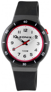 Zegarek XONIX Dla Dzieci / Damski - Analogowy - Czytelna Tarcza z Podwietleniem - Wodoszczelny 100m - Kolor Czarny