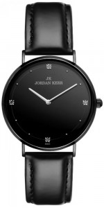Minimalistyczny Damski Zegarek Jordan Kerr - Gładki Skórzany Pasek z Obszyciem