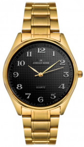 Klasyczny Męski Zegarek Jordan Kerr Na Bransolecie - Wyraźne Oznaczenia - Symetryczny Wzór Na Tarczy