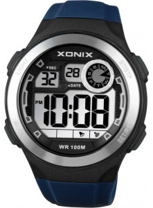 Męski | Młodzieżowy Zegarek Cyfrowy XONIX - Podświetlane Cyfry - Wodoszczelny 100m - Wielofunkcyjny - Stoper, Timer, Drugi Czas, Datownik - Sportowy