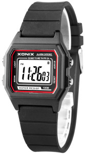 Klasyczny Uniwersalny Zegarek Elektroniczny XONIX - Wodoszczelny 100m - Wielofunkcyjny - Kolor Czarny