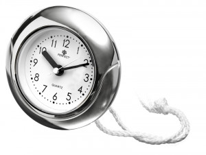 Wodoszczelny Zegar Łazienkowy W Kolorze Srebrnym - Tykający Mechanizm