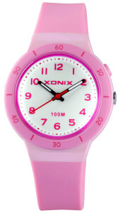 Zegarek XONIX Dla Dzieci / Damski - Analogowy - Czytelna Tarcza z Podświetleniem - Wodoszczelny 100m - Kolor Różowy