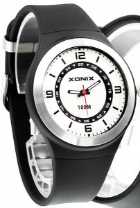 Analogowy Sportowy Zegarek XONIX WR100M - Damski I Młodzieżowy - Czarny