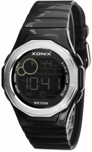 Zegarek Elektroniczny XONIX - Wodoszczelność 100M, Data, Stoper, Timer, Alarm, 2x Czas - Damski I Dla Dziewczyny 