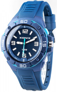 Męski i Młodzieżowy Zegarek XONIX - Wskazówkowy z Podświetleniem - Wodoszczelny 100m - Duża Tarcza - GRANATOWY