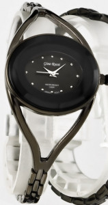 Awangardowy Zegarek Damski Na Subtelnej Bransoletce GR Z Mieniącym Się Kolorowym Okręgiem Na Tarczy - Na Każdą Okazję