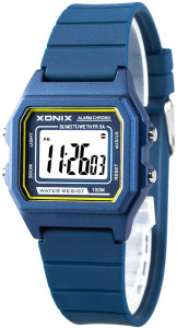 Klasyczny Uniwersalny Zegarek Elektroniczny XONIX - Wodoszczelny 100m - Wielofunkcyjny - Kolor Granatowy