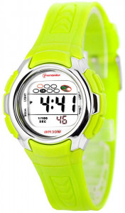 Zegarek Elektroniczny MINGRUI Neonowy z Podświetlaną Tarczą - ZIELONY