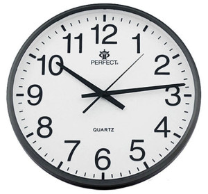 Czytelny Zegar Na Ścianę PERFECT - Wyraźne Indeksy - Duży 30cm - Szary