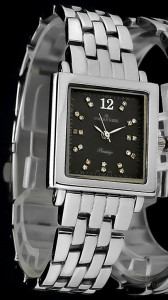 Klasyczny Zegarek Jordan Kerr Na Srebrnej Połyskującej Bransolecie - DAMSKI - Wskazówkowy - Antyalergiczny