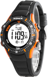 Klasyczny Zegarek Cyfrowy XONIX - Wodoszczelny 100m - Uniwersalny Młodzieżowy i Damski - Sportowy, Wielofunkcyjny - Stoper, Timer, Alarm, Drugi Czas, Podświetlenie, Data - Czarny