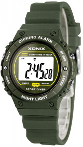 Uniwersalny Sportowy Zegarek Wielofunkcyjny XONIX - Wodoszczelny 100m - Elektroniczny Czytelny Wyświetlacz z Podświetleniem