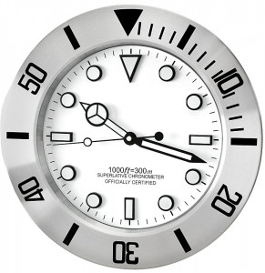 Niepowtarzalny Kwarcowy Zegar ścienny W Całości Wykonany Z Aluminium Stylizowany Na Tarczę Rolex-a Cichy Płynący Mechanizm