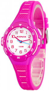 Wskazówkowy Zegarek XONIX - Dziecięcy / Damski - Mały Czytelny - Wszystkie Cyfry Na Tarczy - Podświetlenie - Wodoszczelny 100m - Różowy
