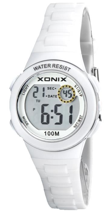 Mały Wielofunkcyjny Zegarek XONIX - Damski i Dla Dziewczynki - Wodoszczelność 100M, Stoper, Timer, Alarm, 2x Czas